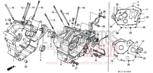 CARTER MOTEUR XRV750N de 1992